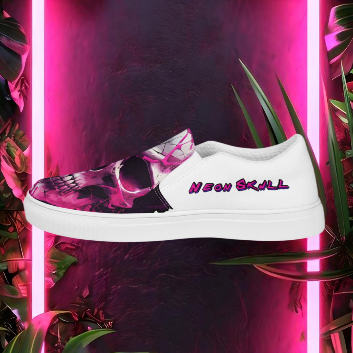 Neon Skull Canvas Shoes (Women's)