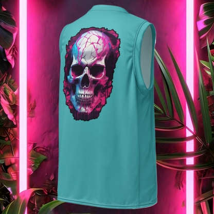 Neon Skull Basketball Jersey (Unisex)