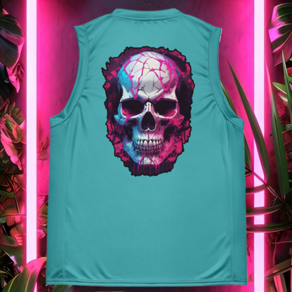 Neon Skull Basketball Jersey (Unisex)