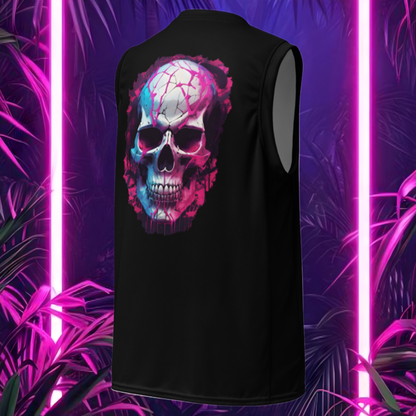 Neon Skull Basketball Jersey (Unisex)