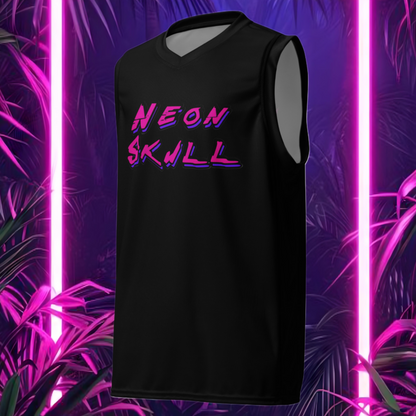 Neon Skull Basketball Jersey (Unisex)