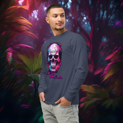 Neon Skull Long Sleeve T Shirt (Unisex) - Bold