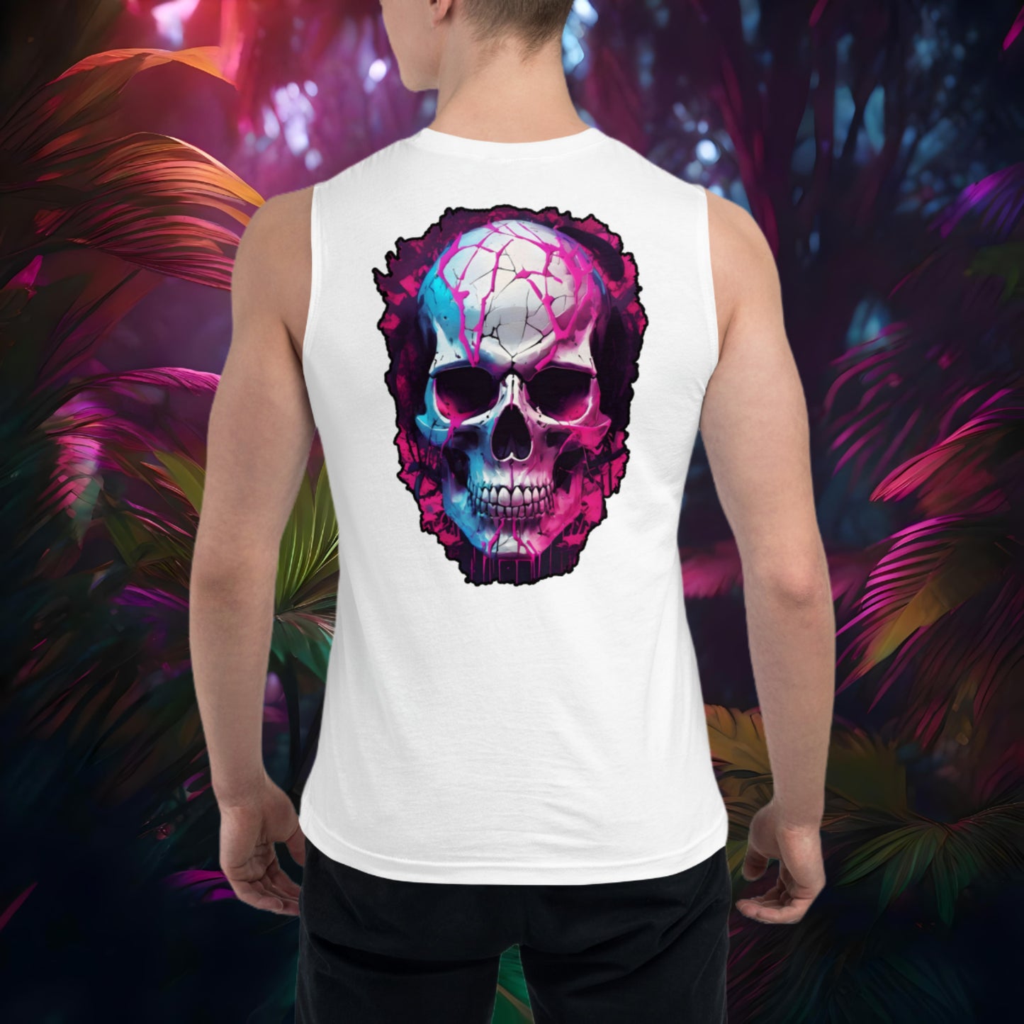 Neon Skull Muscle Top (Unisex) - Original